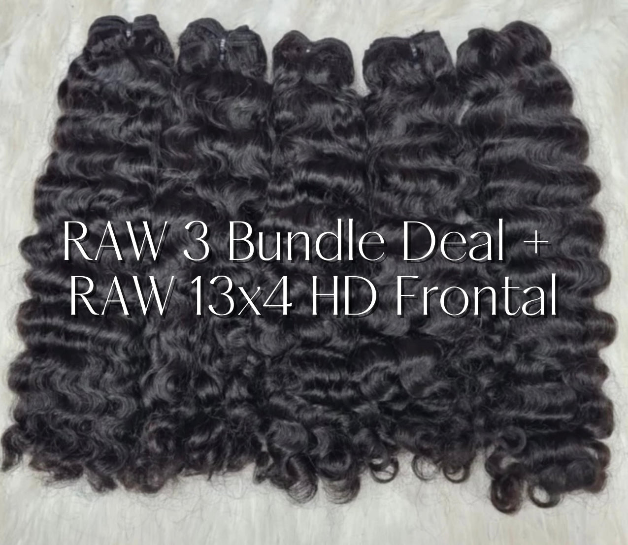 RAW 3 Bundle Deal + RAW 13x4 HD Frontal