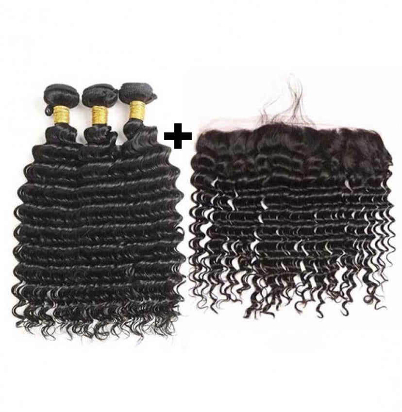 3 Bundle Deal + 13x4 HD Frontal-